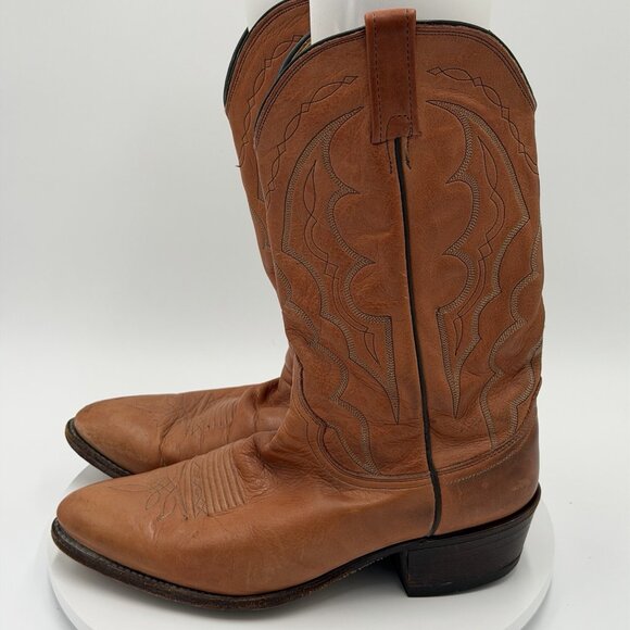 Dan Post Marlboro Leather Western Cowboy Boots Men’s 10.5 EW Vintage 90’s - Picture 1 of 8